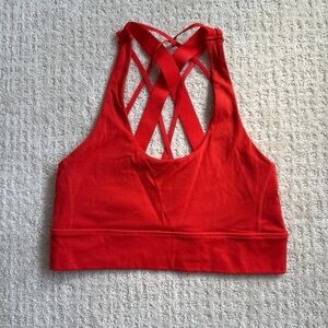 🔥 BALANCE Athletica Strappy Back Sports Bra – Red | Size M 🔥